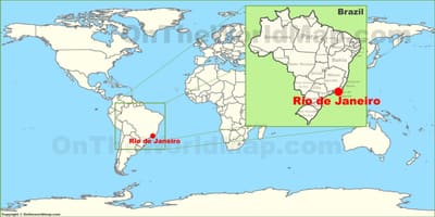 உலக வரைபடம், ரியோ டி ஜெனிரோ, பிரேசில்
